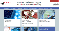 Desktop Screenshot of meddoc-translations.de