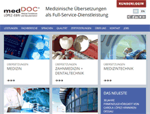 Tablet Screenshot of meddoc-translations.de